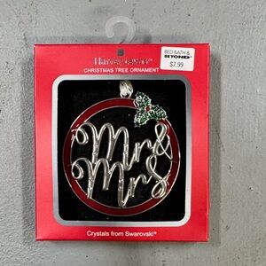 Harvey Lewis Silver and Red Christmas Tree Ornament